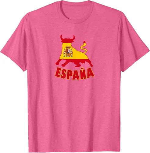 Vista 21 de Spain Espana with Bull and National Flag/Present T-Shirt Asphalt Grey