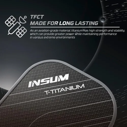 Vista 4 de INSUM Pickleball Paddles, Carbon Fiber Pickleball Paddle with Power Polymer Core, USAPA Approved, Pro Pickleball Rackets for Ultimate Spin &