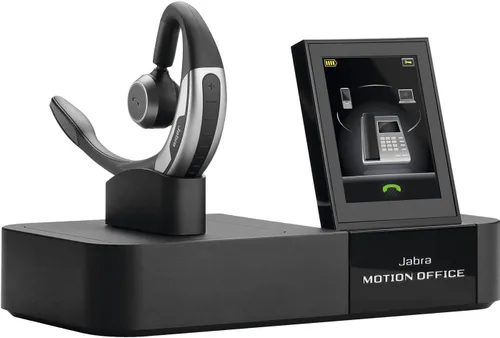 Vista 2 de Jabra Motion Office MS - Auriculares Bluetooth certificados para Skype Empresarial con base de pantalla táctil para teléfono de escritorio