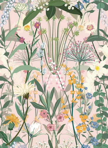 Vista 8 de JiffDiff Papel tapiz floral para despegar y pegar, papel de pared floral de granja, papel de contacto autoadhesivo de madera silvestre