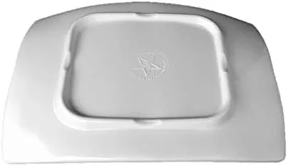 Vista 4 de Lucky Star Plato rectangular de melamina para servir, blanco, 12 piezas por caja (1 docena) (8 x 6 pulgadas)
