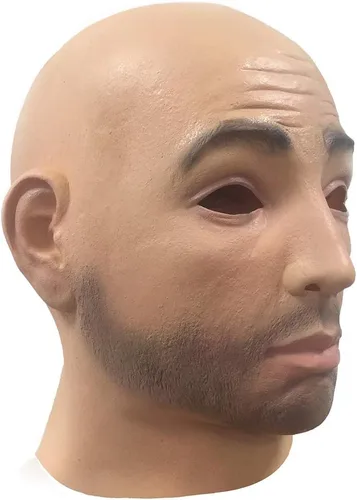 Vista 2 de Máscara realista de látex humano para Halloween, mascarada, novedad, vestido de disfraz