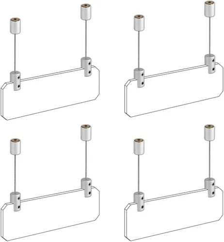 Vista 6 de Colgador de letreros de techo, accesorios de aluminio sólido para colgar cuadros acrílicos/imagen/tablero/marco