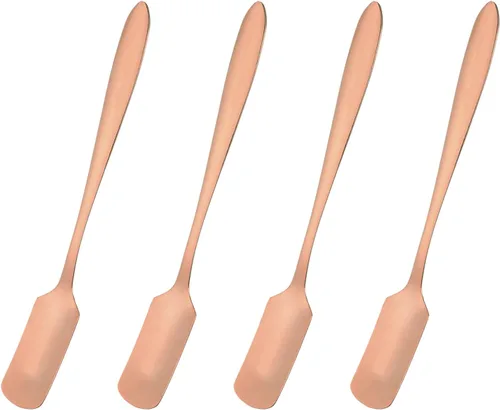 Vista 8 de uxcell 4 mini cucharas de café expreso de acero inoxidable de 5 pulgadas, cucharas de postre, cucharas de té helado para café, helado, té, azúcar