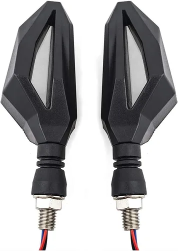 Vista 3 de Luces LED intermitentes universales para motocicleta de 10mm. Luces delanteras y traseras para intermitentes de 12 LED