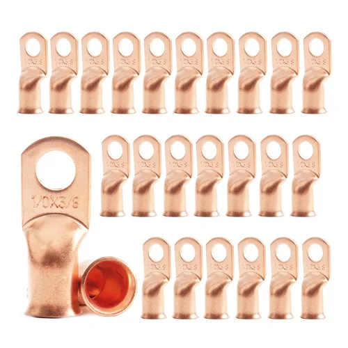 Vista 46 de 25 piezas de terminales de anillo de 1/0 AWG-1/2 (M12), terminales de anillo, conectores de terminal, terminales de cable resistentes, terminales