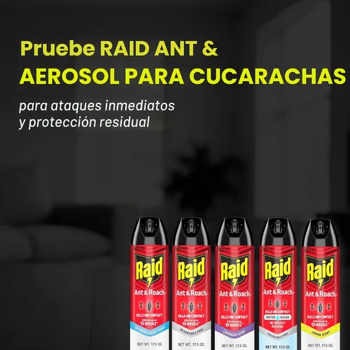Vista 7 de Raid Ant & Roach Killer Spray para insectos listados, mantiene matando durante semanas, aroma a lavanda, 12 onzas (paquete de 1)