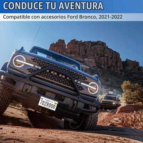 Vista 2 de Marco de matrícula frontal para Ford Bronco 2021-2024 2/4 puertas