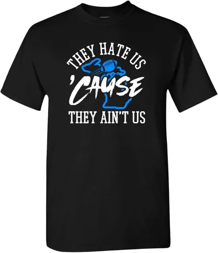 Vista 23 de Xtreme Apparrel They Hate Us 'Cause They Ain't Us Men's T-Shirt for Football Fans Arizona - Camisa negra