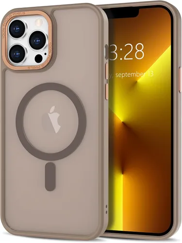 Vista 66 de Anuck - Funda magnética para iPhone 11 compatible con MagSafe, carcasa trasera mate translúcida dura, borde de TPU, delgada, resistente a impactos
