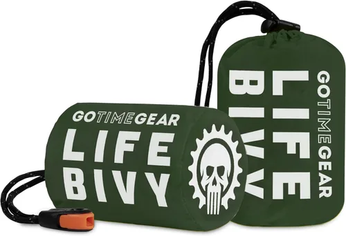 Vista 13 de Go Time Gear Life Bivy Emergency Survival Sleeping Bag Thermal Bivy - Use as Emergency Bivy Sack, Survival Sleeping Bag, Mylar Emergency Blanket
