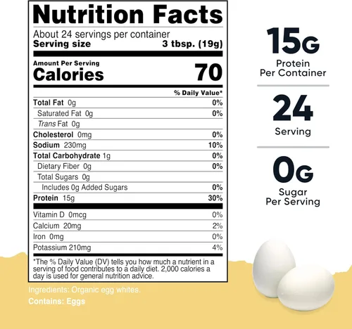 Vista 2 de Nutricost Pantry Organic Egg White Protein Powder (1 LB) Sin gluten
