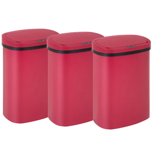 Vista 13 de Cubo de basura de cocina de 13 galones con tapa, cubo de basura automático sin contacto para cocina, cubo de basura de plástico PP con sensor de Azul