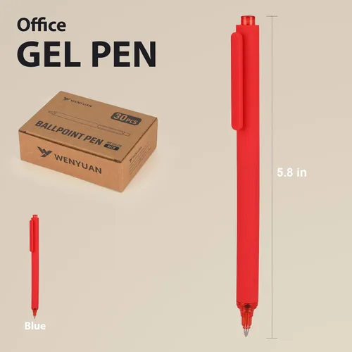 Vista 23 de WY WENYUAN Bolígrafos a granel, paquete de 30 bolígrafos negros de bola (punta media de 1.0 mm) - Bolígrafos de escritura suave sin manchas tipo