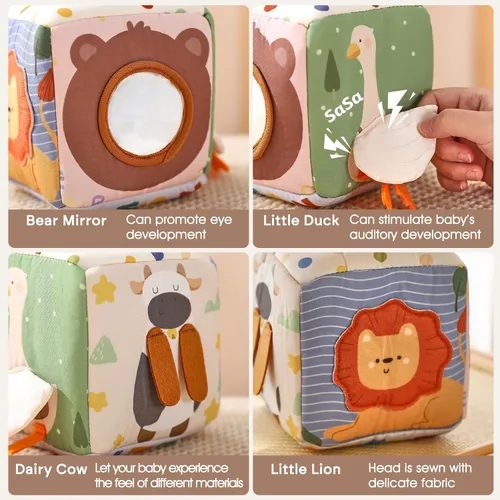 Vista 5 de Youuys Caja de Pañuelos de Juguete para Bebés de 6-12 Meses, Juguetes Sensoriales Montessori para Niño de 1 Año, Juguete Infantil con Pañuelos