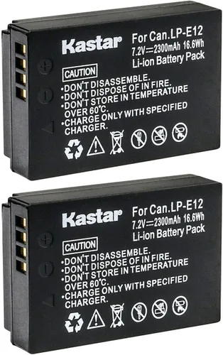 Vista 4 de Kastar Paquete de 1 batería LP-E12 de 7.2 V 2300 mAh de repuesto para batería Canon LP-E12 LPE12, cargador Canon LC-E12 LC-E12E
