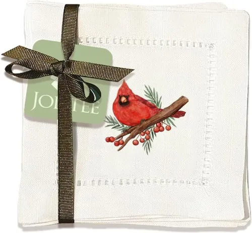 Vista 8 de Jolitee Servilletas decorativas de cóctel con punto vainica, 6 x 6 pulgadas, lavables, similares al lino, hechas a mano para el entretenimiento