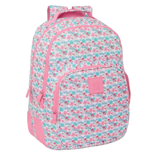 Vista 2 de Mochila Escolar Moos Flores Multicolor 32 x 42 x 15 cm