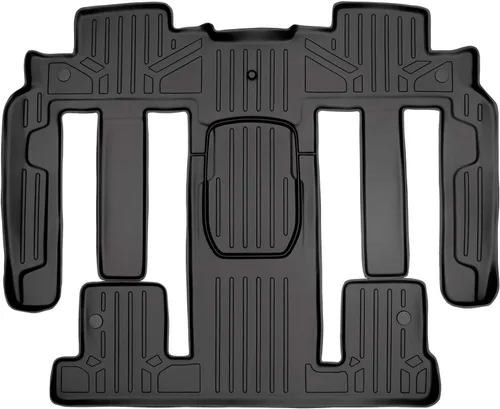 Vista 20 de SMARTLINER Juego de alfombrillas de piso de 2 filas compatibles con Chevrolet Traverse 2011-2017