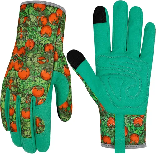 Vista 22 de Guantes de Jardinería de Cuero MERTURN para Mujeres, Guantes de Jardín a Prueba de Espinas, Guantes de Trabajo Compatibles con Pantalla Táctil