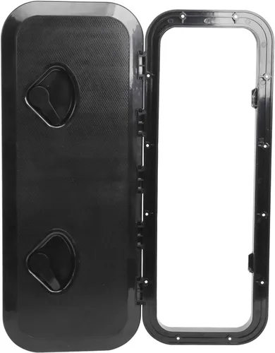 Vista 8 de Amarine Made Boat Hatch Access Hatch and Lid Marine Grade 24" x 9-5/8" for Marine Caravan RV-White