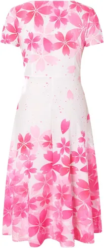 Vista 5 de Vestido de verano para mujer, estampado floral, elegante, de manga corta, fluido, vestido largo casual, a la moda, para fiestas, uso diario
