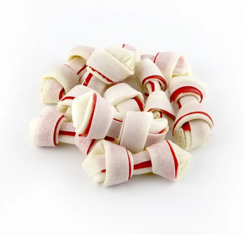 Vista 4 de Dingo 95014 Mini Bones, cuero crudo para perros pequeños, de juguete, rojo, 14