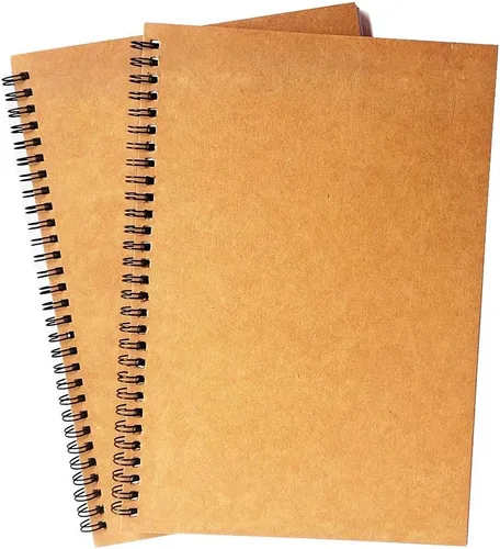 Vista 7 de Twinkle Cuadernos en espiral, cuadernos en blanco, papel grueso, 60 hojas, 10 x 7 pulgadas, paquete de 2 (negro, blanco)