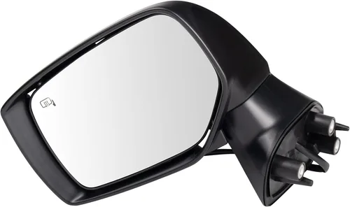 Vista 144 de TRQ Espejo plegable con calefacción eléctrica del lado del conductor con indicador de punto ciego pintura a juego negro liso compatible con Kia