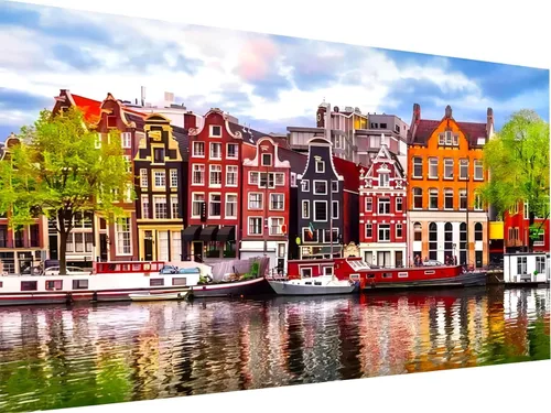 Vista 23 de Kits de pintura de diamantes de paisaje para adultos y principiantes, kits de pintura de puntos de diamante al atardecer, pintura de gemas 5D