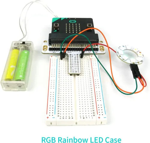 Vista 5 de ELECFREAKS Microbit Starter Kit 24 accesorios Micro:bit Basic Coding Electronics Kit Kit de aprendizaje Microbit Makecode con manual de orientación