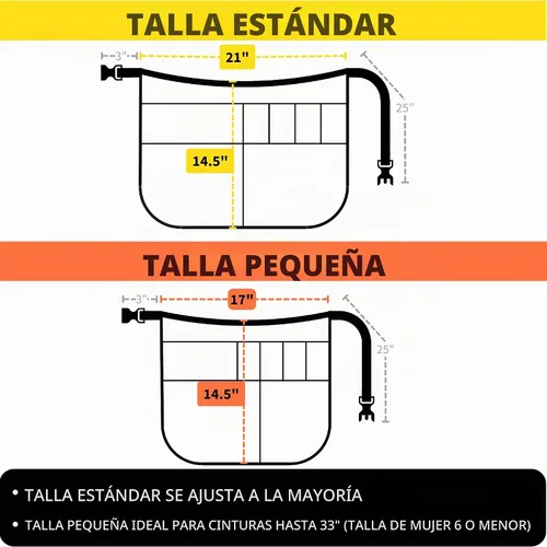 Vista 3 de Delantal de limpieza profesional impermeable de 7 bolsillos
