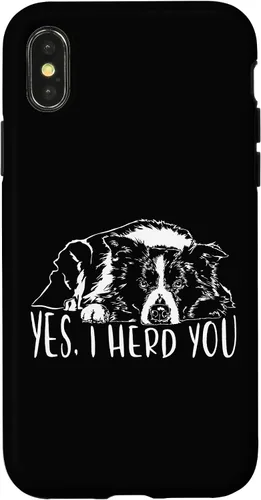 Vista 5 de Border Collie I Herd You Herd You Dog Funny Dog Saying Case for iPhone 17