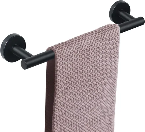 Vista 26 de NearMoon - Barra para toallas de baño, accesorios de baño de acero inoxidable, para toalla de ducha para baño, soporte de toalla montado en la pared
