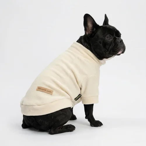 Vista 3 de Fitwarm Paquete de 3 suéteres clásicos de forro polar para perro, ropa de invierno para perros pequeños y niñas, sudadera de cuello alto para perro