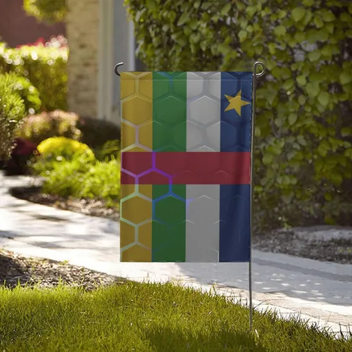 Vista 2 de Flag Of The Central African Republic Garden Flag 28"x40" Inch Double Sided Garden Flags Home Lawn Outdoor Decor Flags Party Banner Welcome Flag