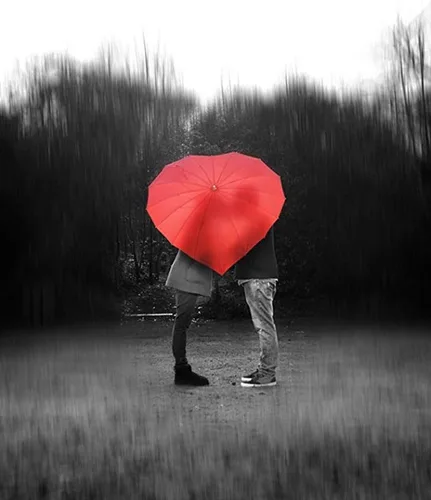 Vista 7 de KXCFCYS Forever Love - Sombrilla con forma de corazón rojo para niñas, para San Valentín, boda, compromiso y accesorios fotográficos (rojo)
