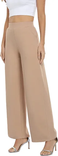 Vista 2 de Dilgul Womens Wide Leg Pants Comfy Loose Casual Sweatpants Elastic Waist Workout Trousers