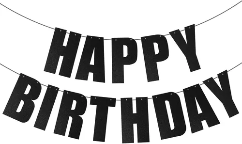 Vista 24 de Cartel de feliz cumpleaños para decoraciones de fiesta de cumpleaños (aguamarina)