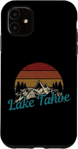 Vista 8 de Lake Tahoe California USA Vintage Souvenir Case for iPhone 16