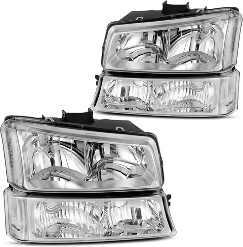 Vista 22 de DWVO Faros delanteros compatibles con Chevy Silverado 1500 1500 HD/2003-2004 Silverado 2500/2003-2006 Silverado 2500HD 3500/2003-2006 Avalanche 1500