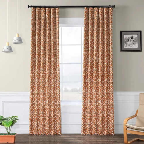 Vista 9 de HPD Half Price Drapes BOCH-KC43-63 - Cortinas de Lino con Rayas para Oscurecer la Sala de Estar (1 Panel), 50 x 63 Pulgadas, Color Negro Toldo