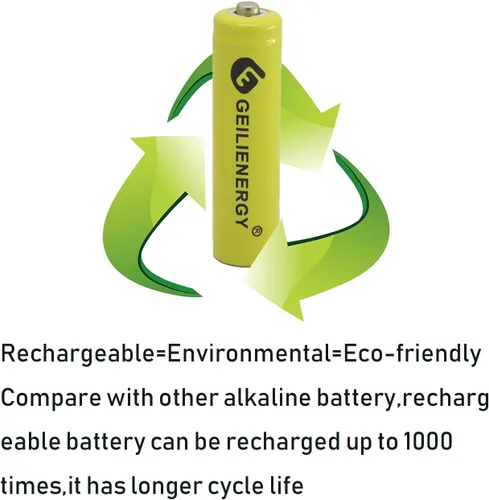 Vista 5 de Paquete de 20 baterías recargables AA de luz solar Ni-CD 600 mAh, NiCd AA baterías recargables para luces solares lámpara solar