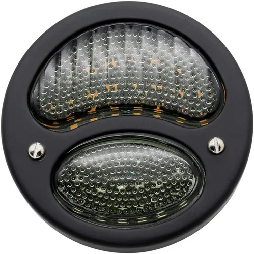 Vista 3 de 2 luces traseras LED vintage Duolamp de 12 V, indicador de parada trasera con luz de funcionamiento, intermitentes, lámpara de matrícula, lente