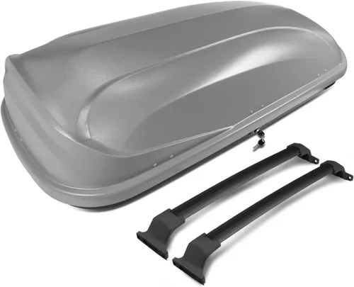 Vista 9 de Portaequipajes de caja de carga para techo DNA Motoring compatible con Buick Envision 16-19, caja de carga de carcasa rígida impermeable