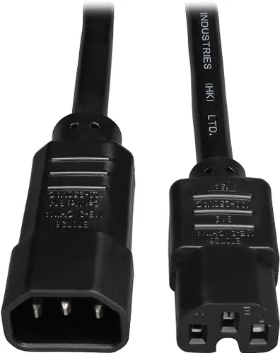 Vista 17 de Tripp Lite Cable de extensión de alimentación resistente de 6 pies, C14 a C15, 15A, 14 AWG, rojo (P018-006-ARD)