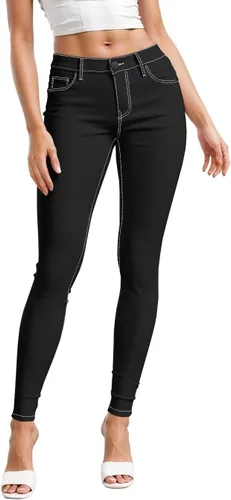 Vista 40 de Hybrid & Company - Pantalones ultraelásticos para mujer, cómodos y ajustados, para el trabajo y ocasiones informales Negro