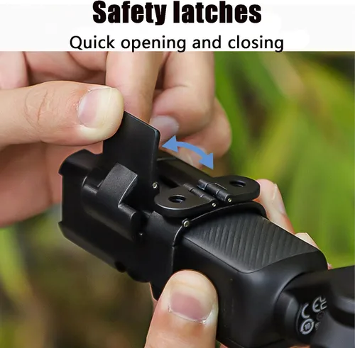 Vista 3 de Adaptador de extensión de cámara para DJI Osmo Pocket 3 Mango de jaula protectora plegable Adaptador de gancho de doble garra Soporte de trípode