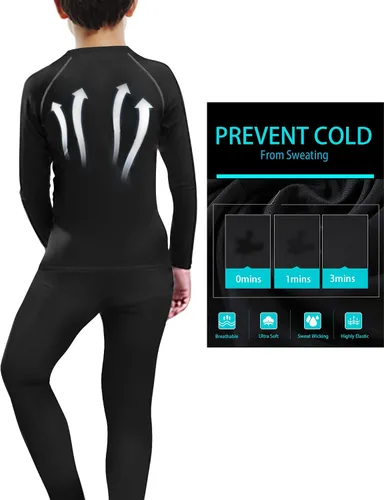 Vista 2 de HOPLYNN Paquete de 4 pantalones de compresión para niños y jóvenes, mallas atléticas, capa base debajo de los pantalones, equipo para deportes
