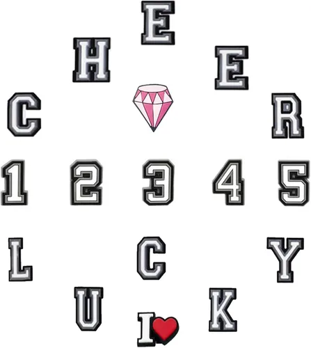 Vista 6 de 82Pack Letter Charms for Croc Clog Sandals Shoe Decoration 0-9# Number, Alphabet ABC-Z Characters Accessories,DIY Shoes Pins for Boy and Girl,Teens